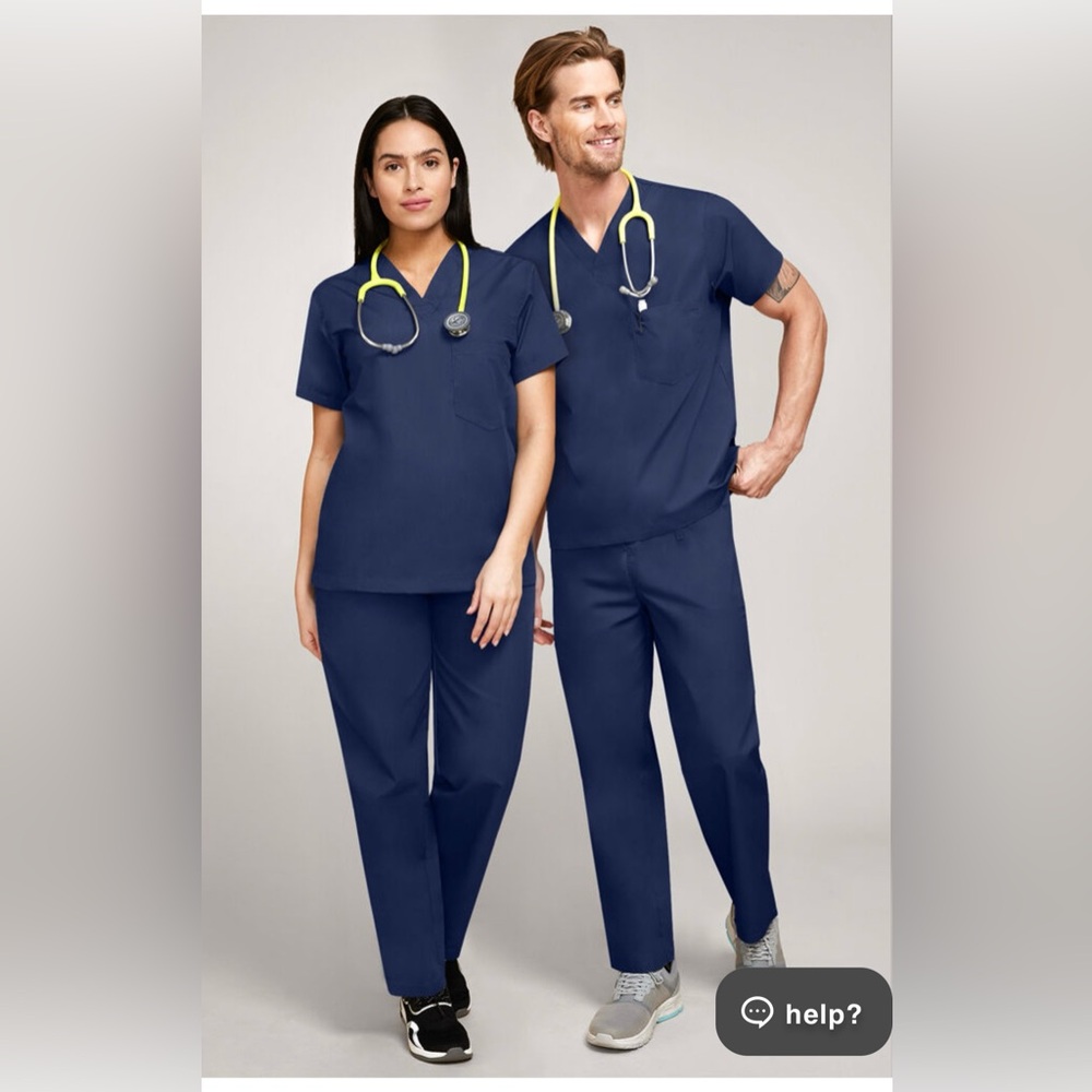 AllHeart Navy Scrub Set Unisex